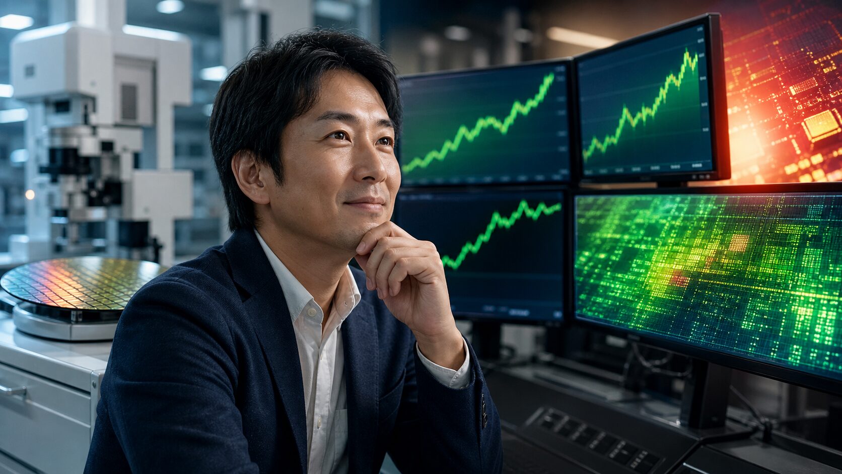 半導体株とアドバンテストの動きに反応する個人投資家の日本株サムネイル画像