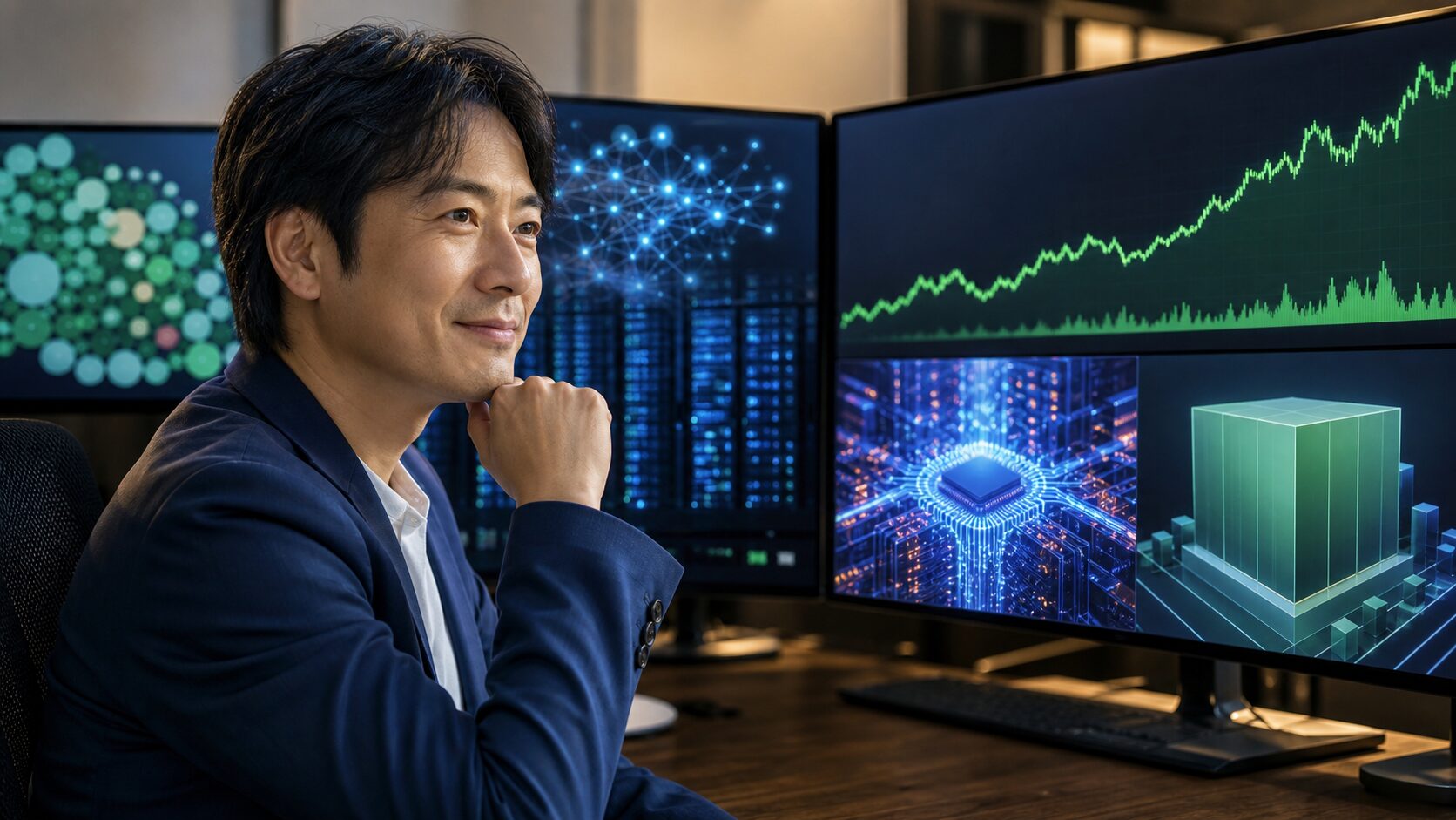 今週の日本株で大型AI株とソフトバンクGの動きを確認する個人投資家向けサムネイル画像