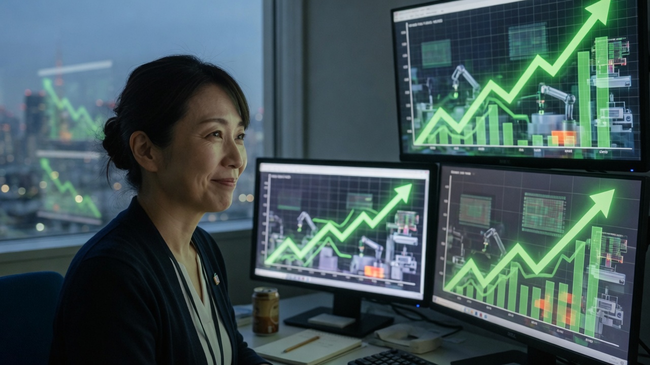 寄り前の日本株で半導体株とアドバンテストの動きを確認する個人投資家向けサムネイル画像
