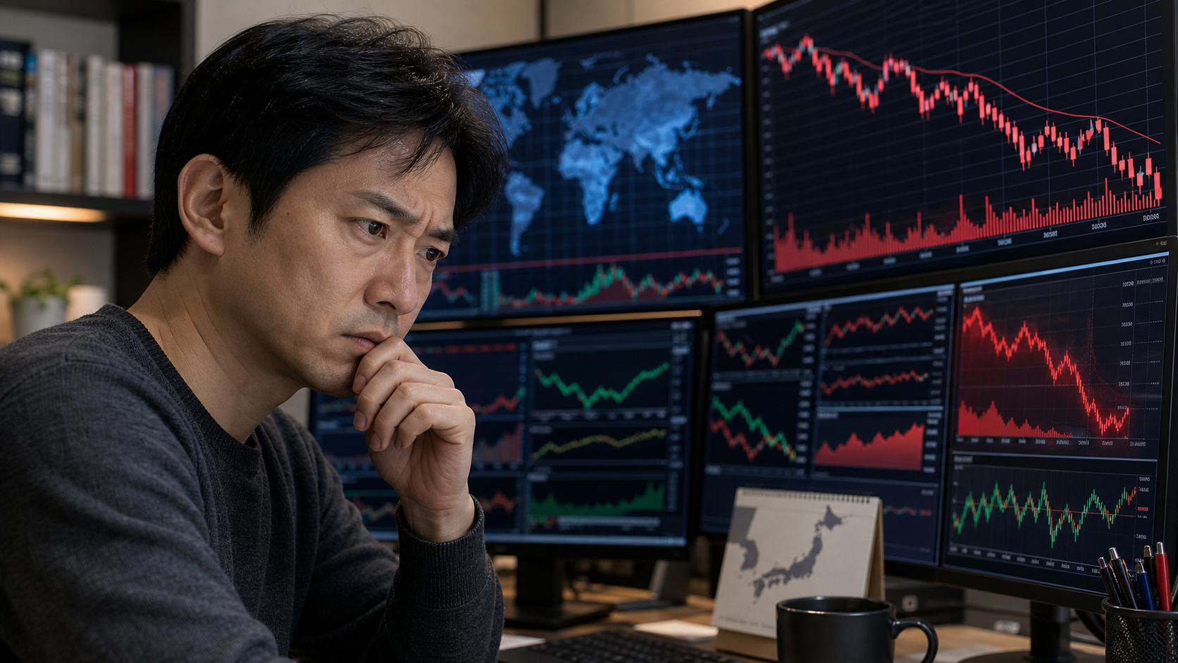 寄り前の日本株で大型AI株とソフトバンクGの動きを確認する個人投資家向けサムネイル画像
