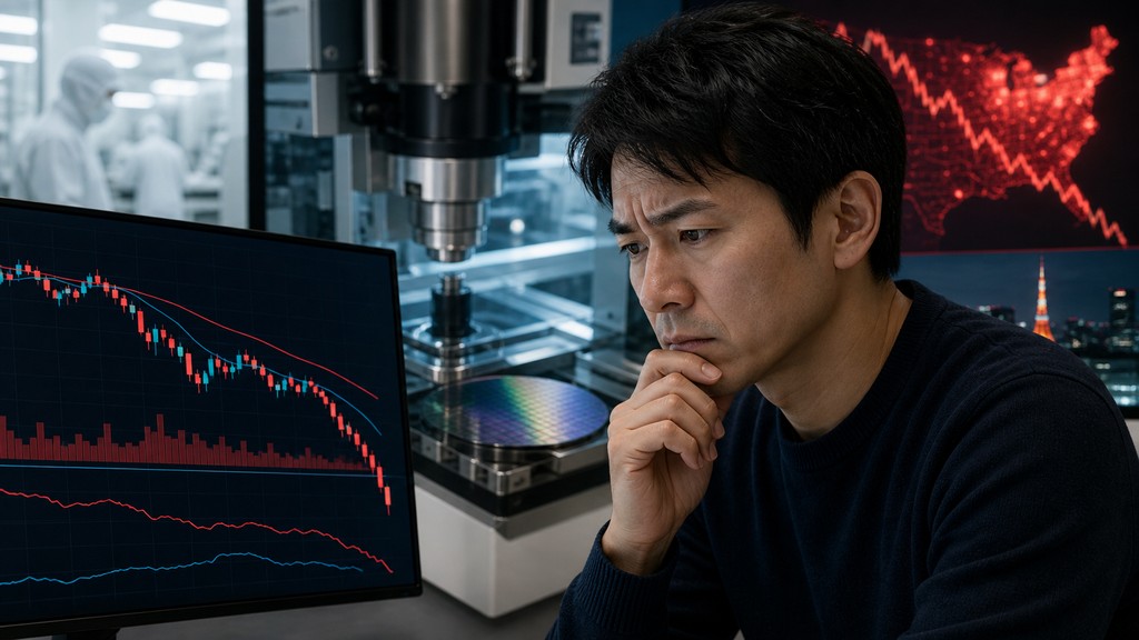 大引けの日本株で半導体株と東京エレクトロンの動きを確認する個人投資家向けサムネイル画像