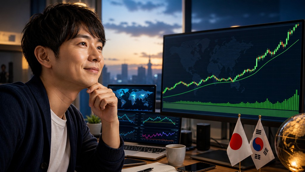 寄り前の日本株で大型AI株とソフトバンクGの動きを確認する個人投資家向けサムネイル画像