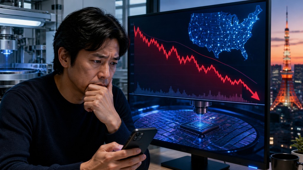 大引けの日本株で半導体株とアドバンテストの動きを確認する個人投資家向けサムネイル画像