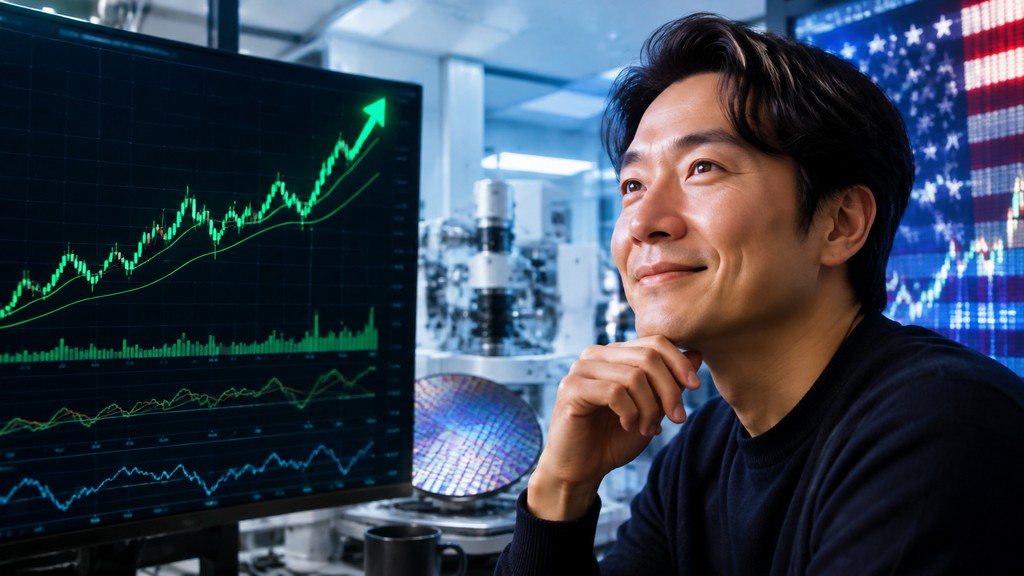 大引けの日本株で半導体株と東京エレクトロンの動きを確認する個人投資家向けサムネイル画像