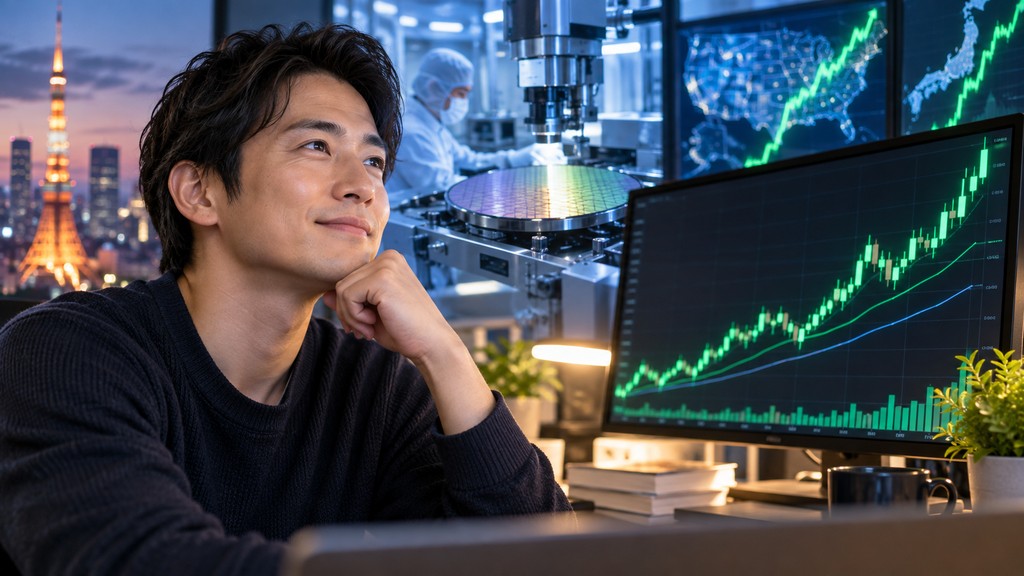 大引けの日本株で半導体株とアドバンテストの動きを確認する個人投資家向けサムネイル画像